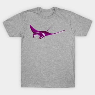 manta ray purple version watercolor way T-Shirt